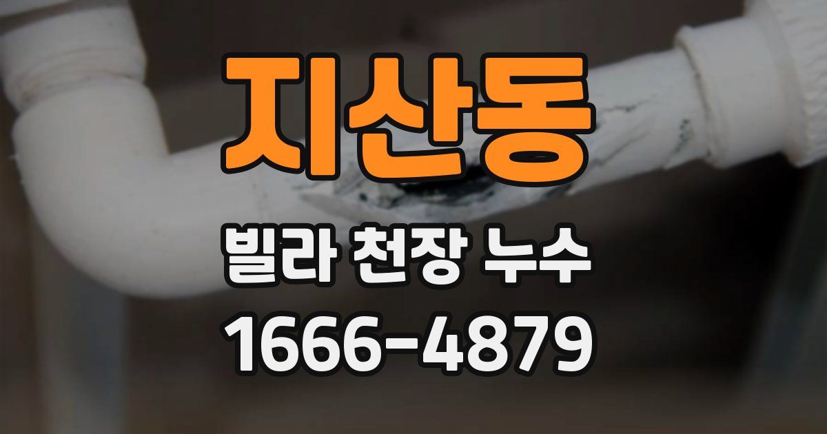지산동 빌라 천장 누수