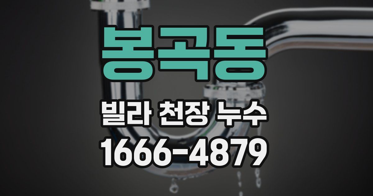 봉곡동 빌라 천장 누수