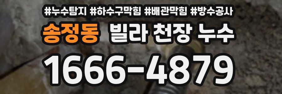송정동 빌라 천장 누수