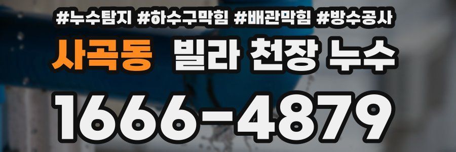 사곡동 빌라 천장 누수