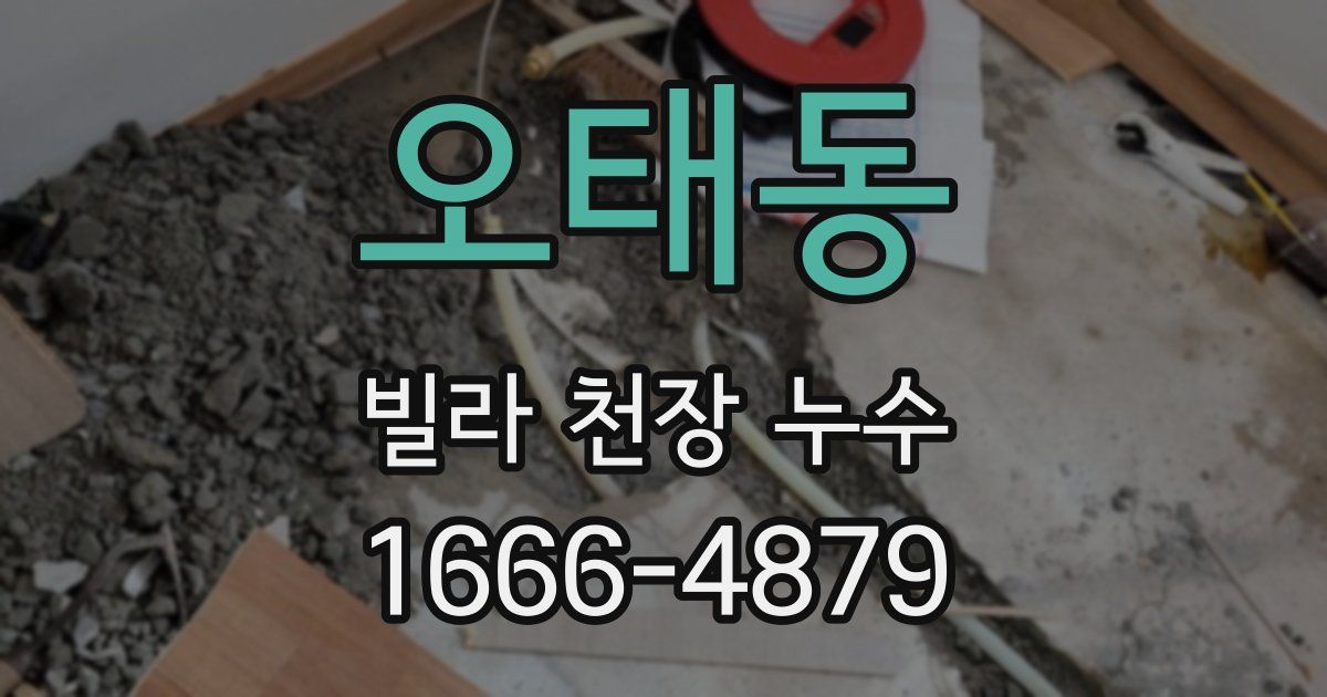 오태동 빌라 천장 누수