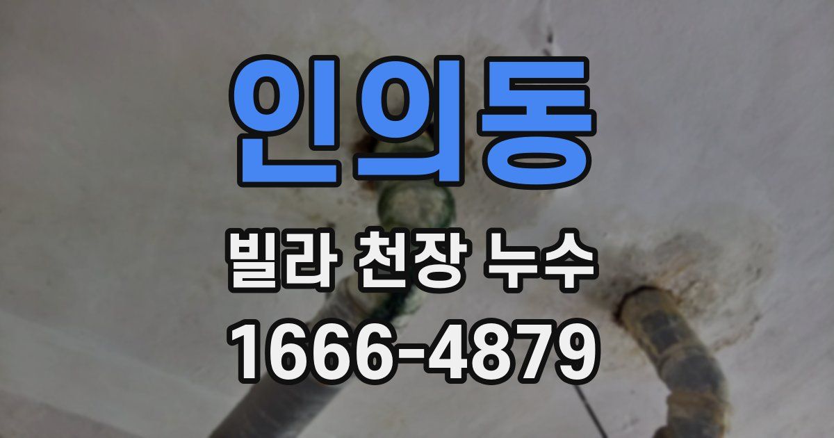 인의동 빌라 천장 누수