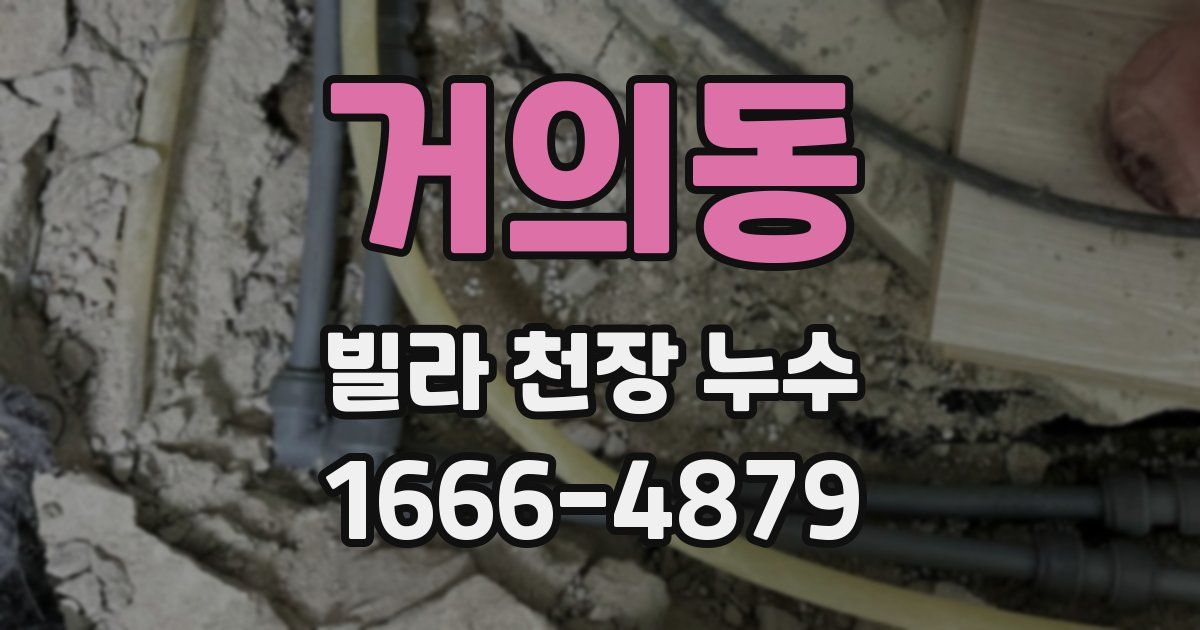 거의동 빌라 천장 누수