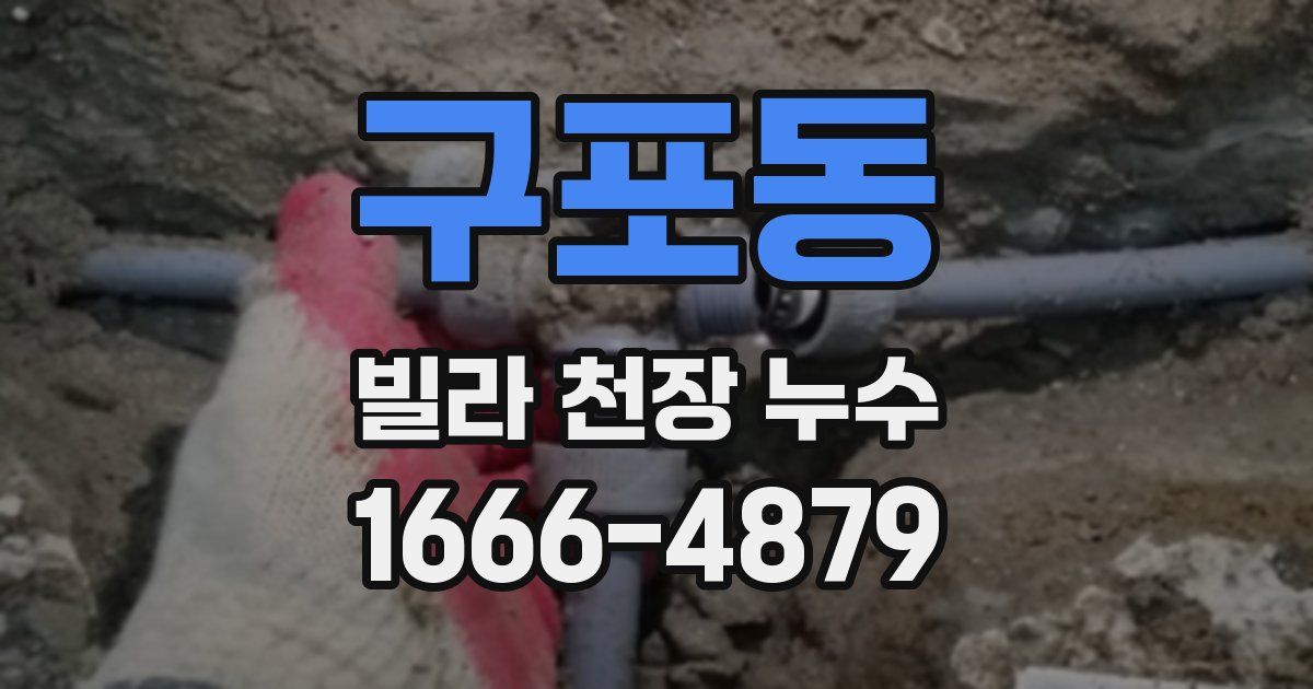 구포동 빌라 천장 누수