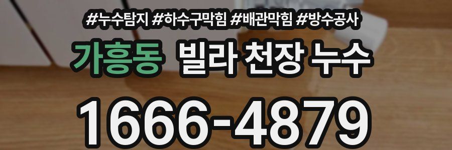 가흥동 빌라 천장 누수