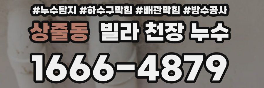 상줄동 빌라 천장 누수