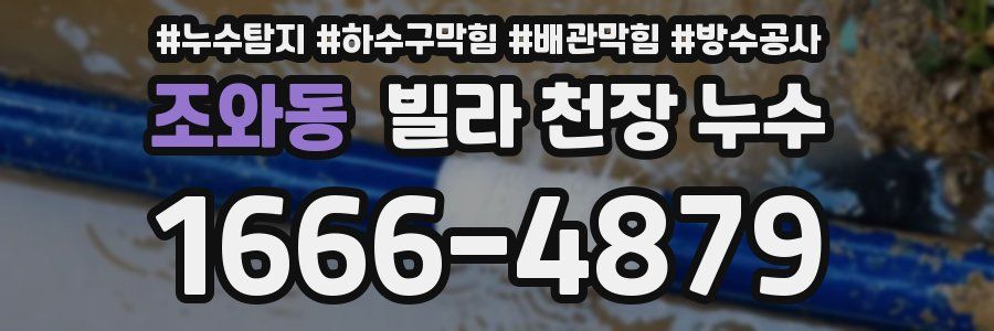 조와동 빌라 천장 누수