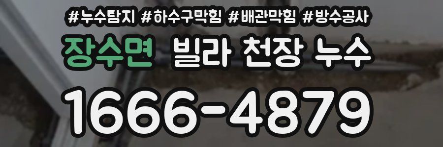 장수면 빌라 천장 누수