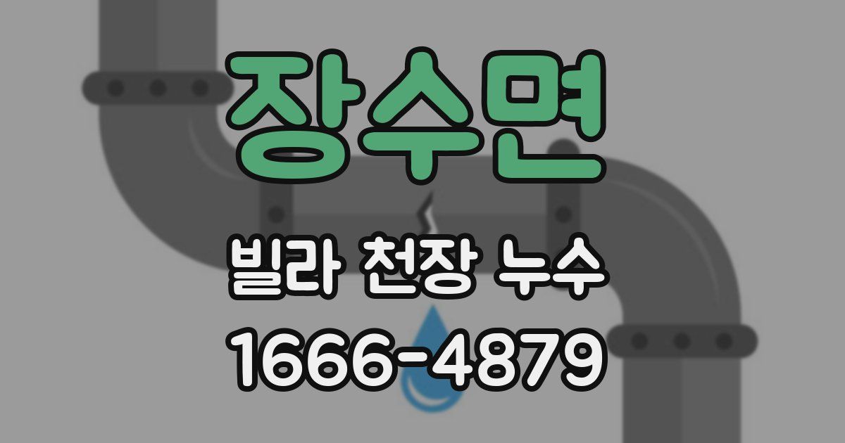장수면 빌라 천장 누수