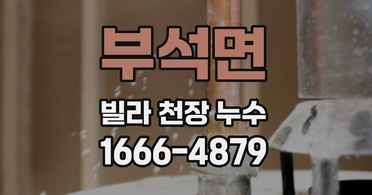 부석면 빌라 천장 누수