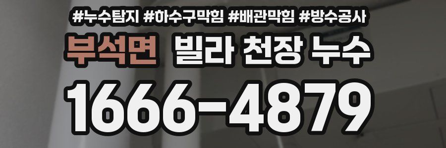 부석면 빌라 천장 누수
