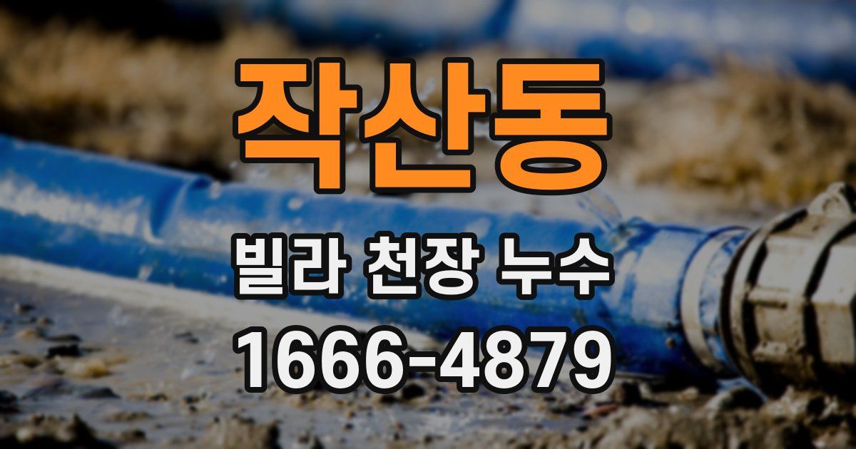 작산동 빌라 천장 누수