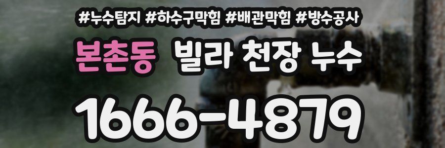 본촌동 빌라 천장 누수