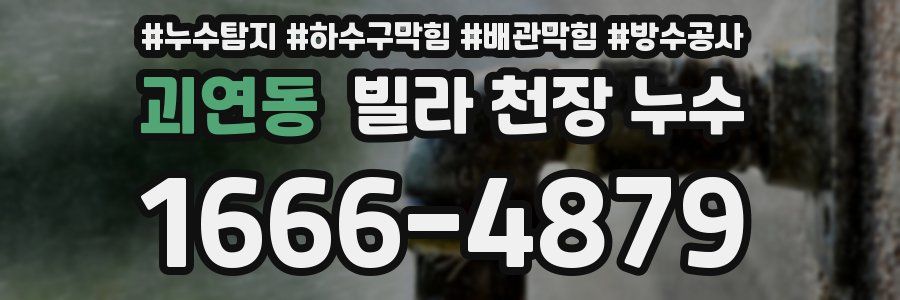 괴연동 빌라 천장 누수