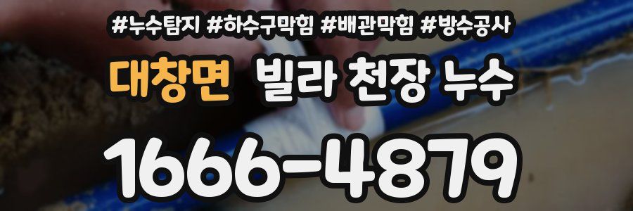 대창면 빌라 천장 누수