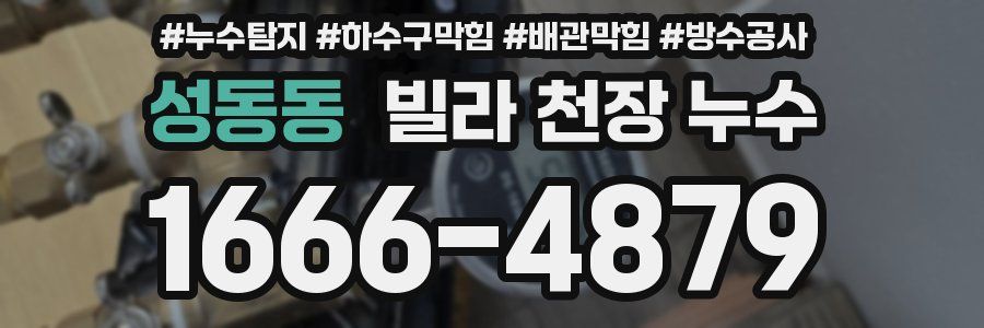 성동동 빌라 천장 누수