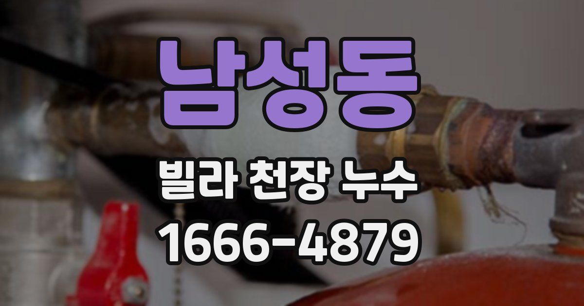 남성동 빌라 천장 누수
