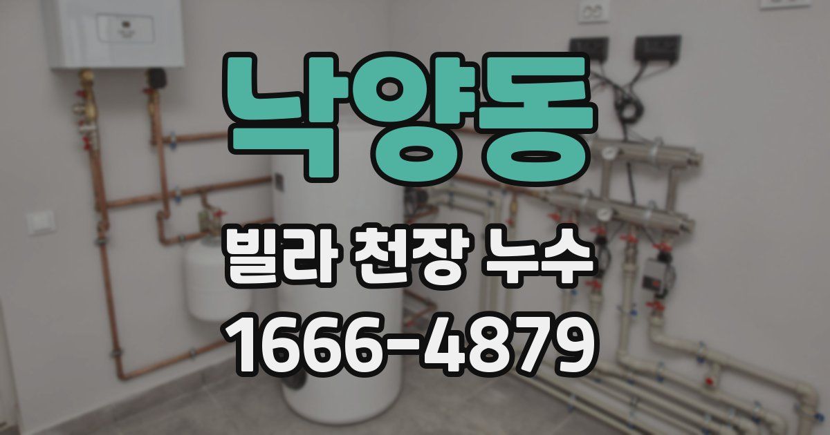 낙양동 빌라 천장 누수