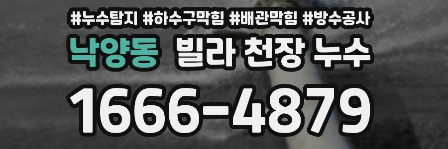 낙양동 빌라 천장 누수