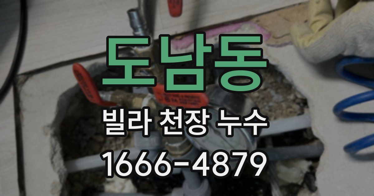 도남동 빌라 천장 누수
