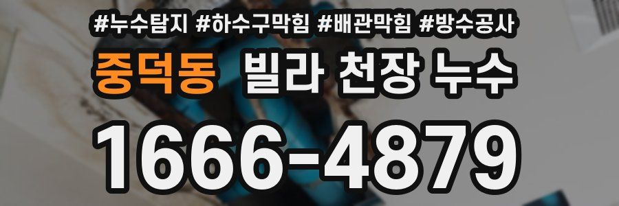 중덕동 빌라 천장 누수