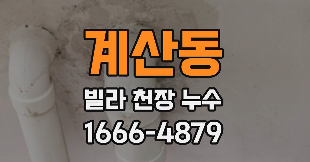 계산동 빌라 천장 누수