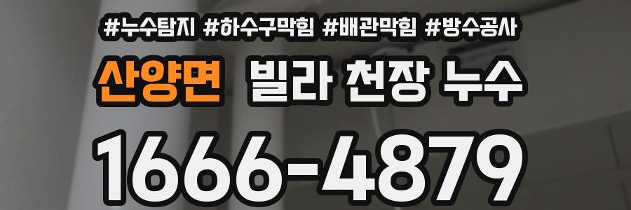 산양면 빌라 천장 누수