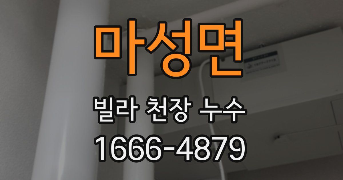 마성면 빌라 천장 누수