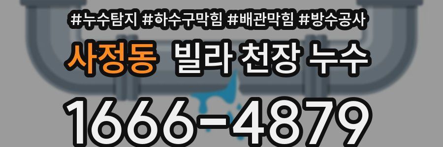 사정동 빌라 천장 누수