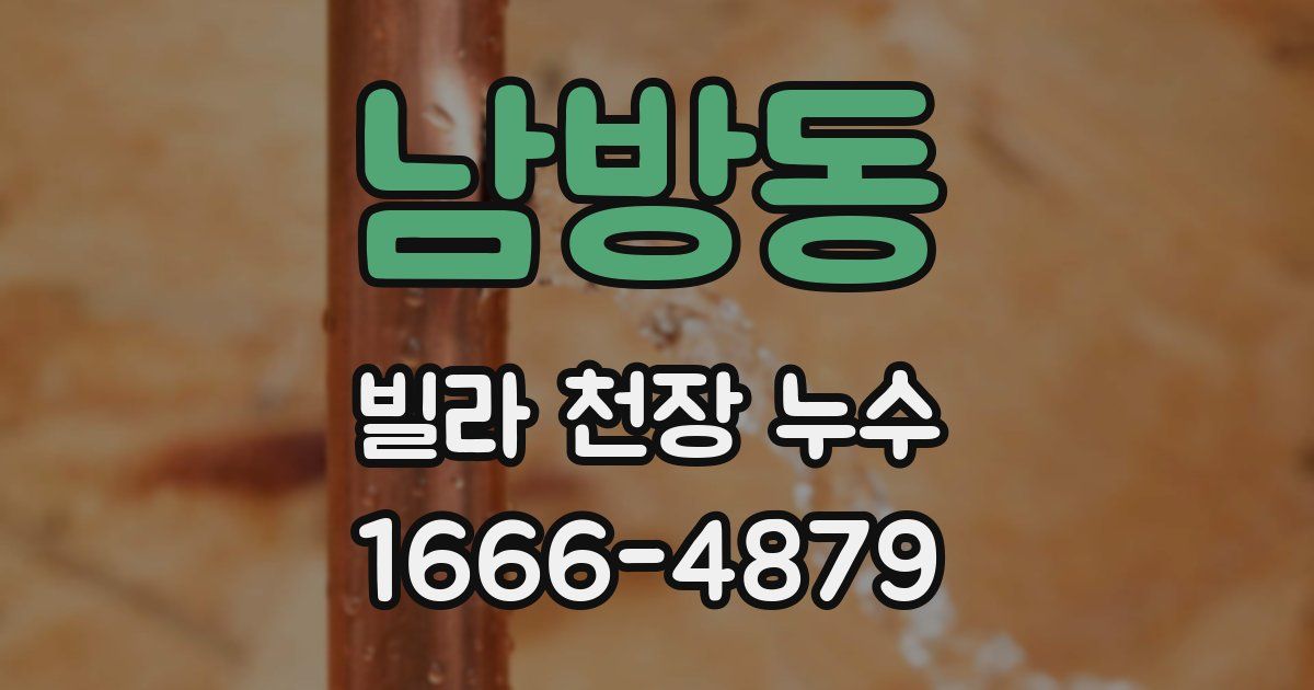 남방동 빌라 천장 누수