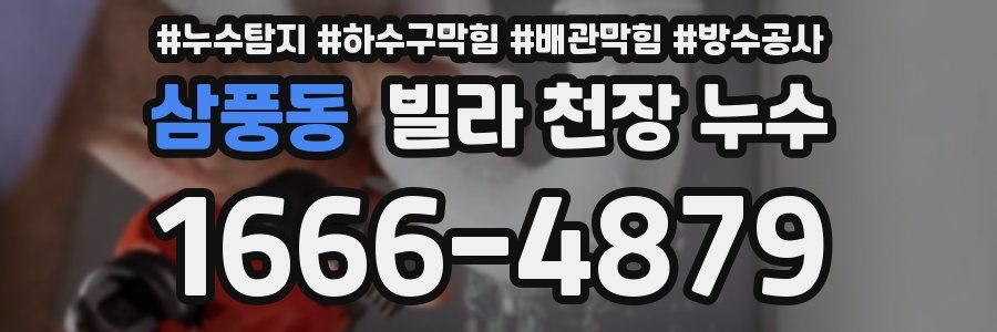 삼풍동 빌라 천장 누수