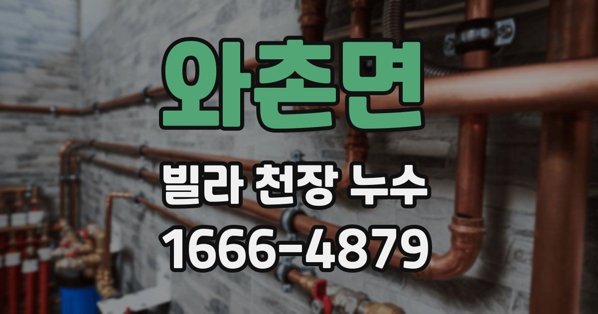 와촌면 빌라 천장 누수