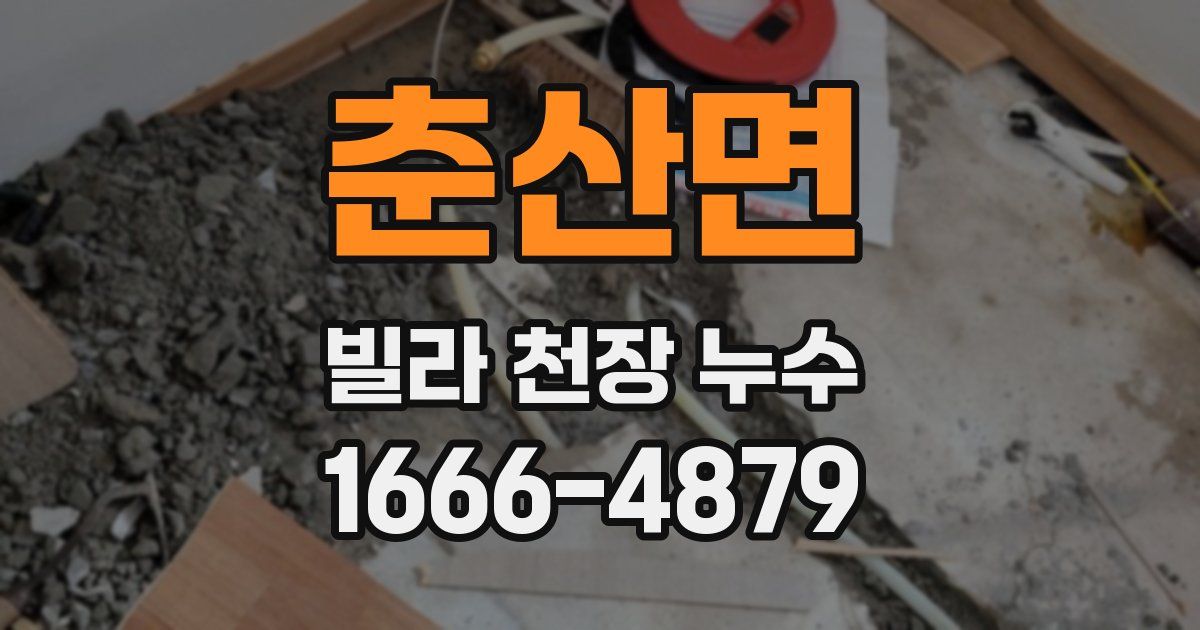 춘산면 빌라 천장 누수