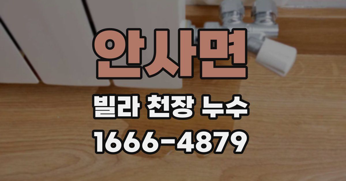 안사면 빌라 천장 누수