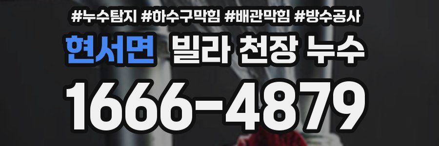 현서면 빌라 천장 누수