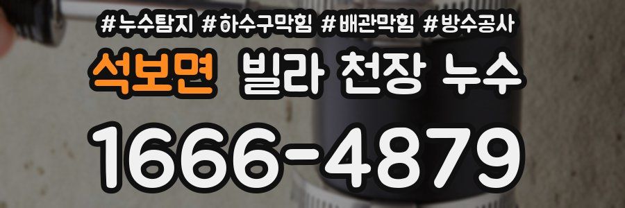 석보면 빌라 천장 누수