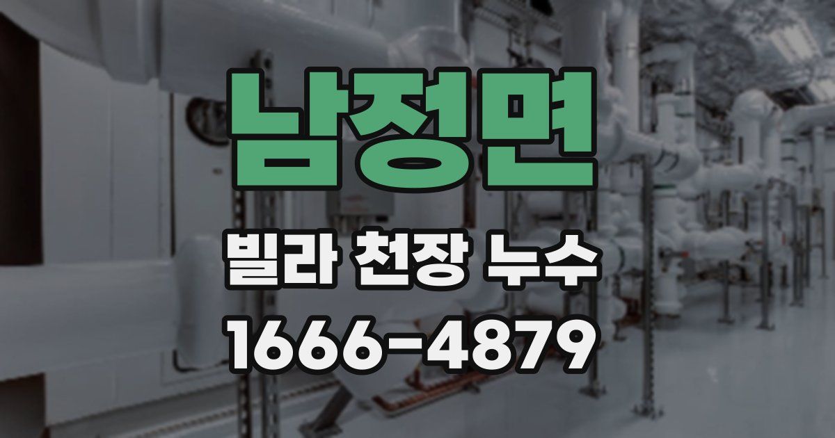 남정면 빌라 천장 누수