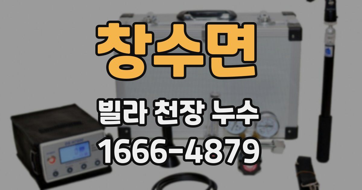 창수면 빌라 천장 누수