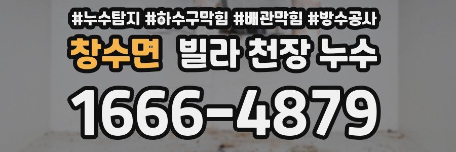 창수면 빌라 천장 누수