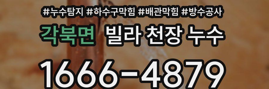 각북면 빌라 천장 누수