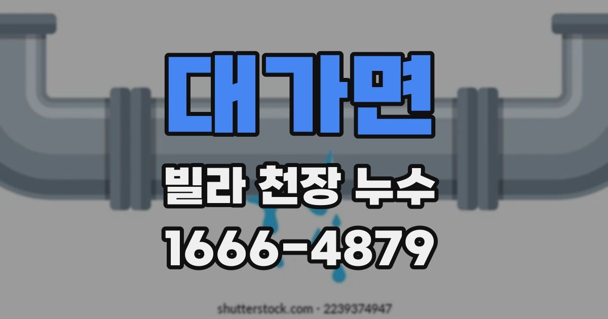 대가면 빌라 천장 누수