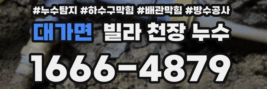 대가면 빌라 천장 누수