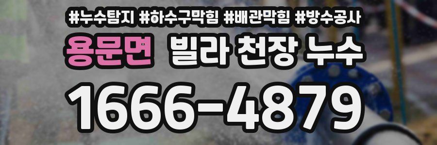 용문면 빌라 천장 누수