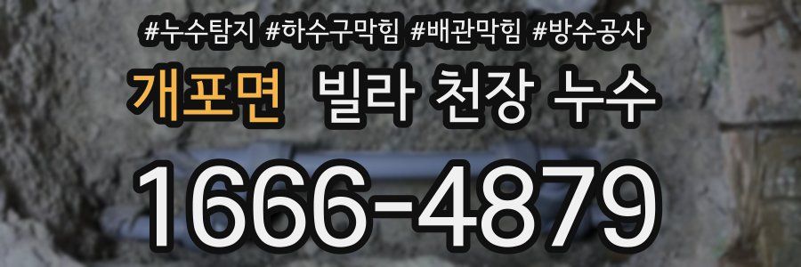 개포면 빌라 천장 누수