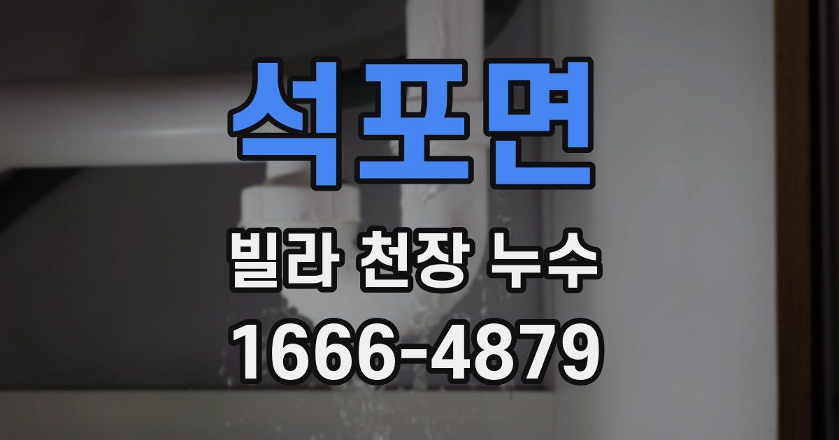 석포면 빌라 천장 누수