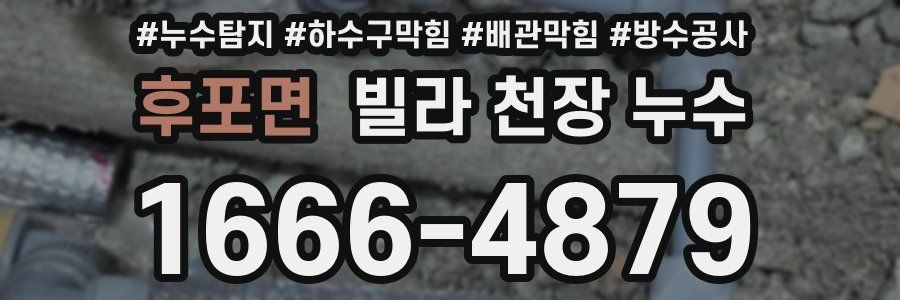 후포면 빌라 천장 누수