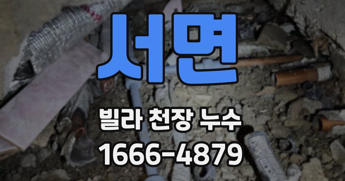 서면 빌라 천장 누수