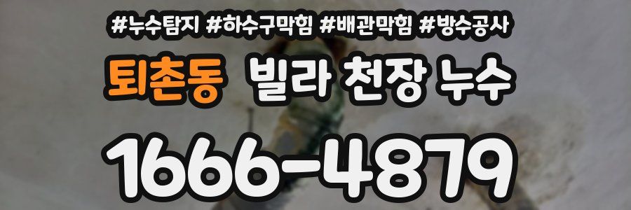 퇴촌동 빌라 천장 누수