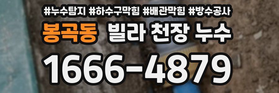 봉곡동 빌라 천장 누수