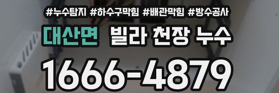 대산면 빌라 천장 누수